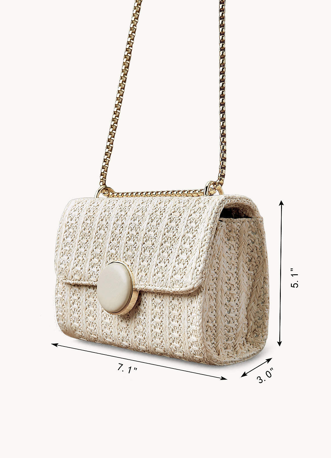 front Straw Weaving Crossbody Bag