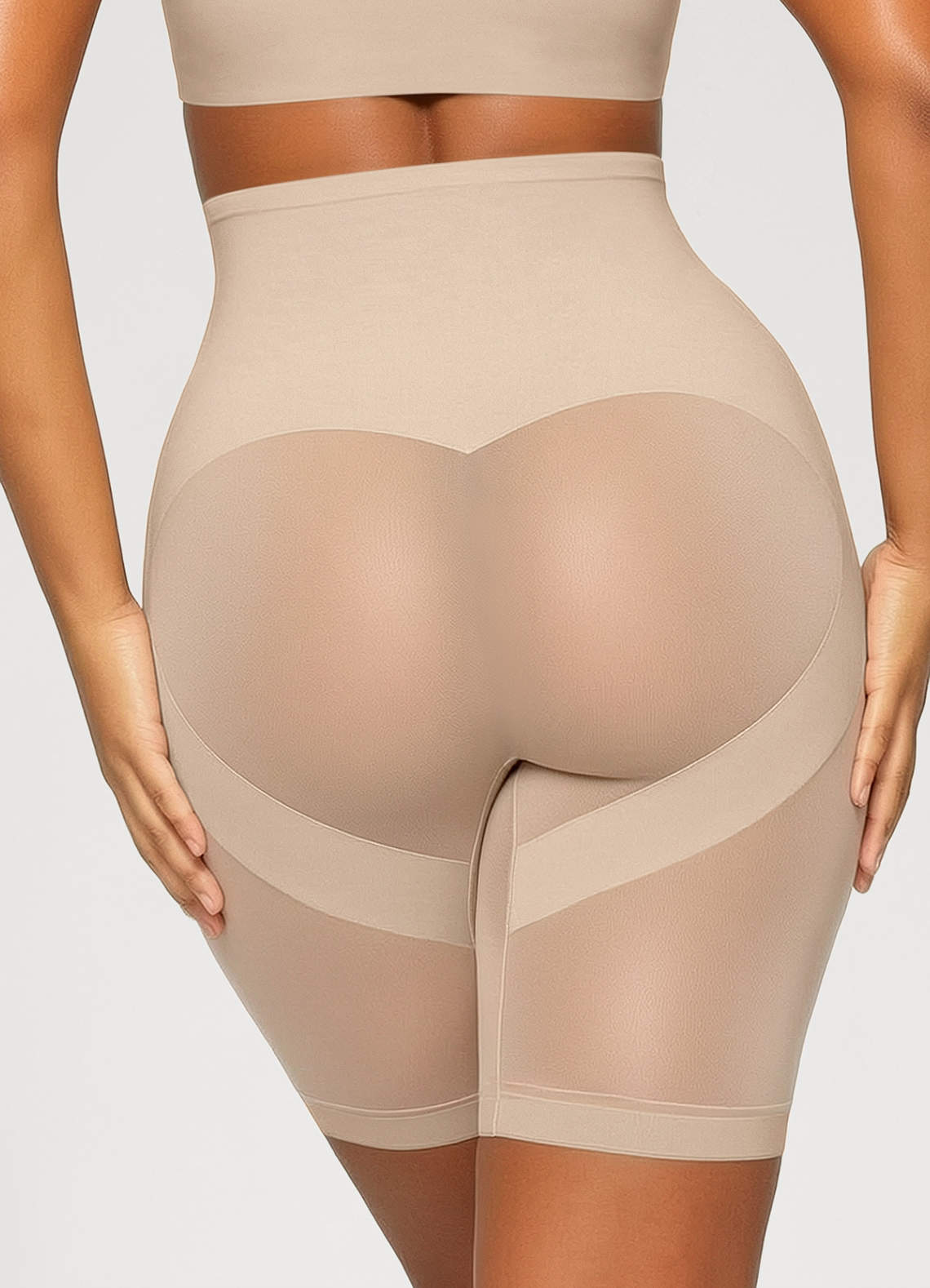 front Wide X-Shaped Tummy Control Ultra-Thin Shapewear Shorts