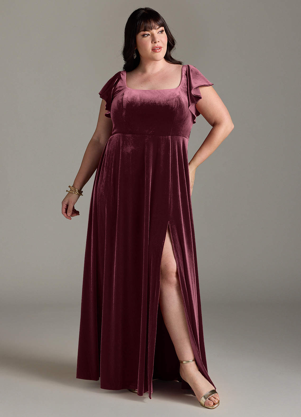 Azazie Bondi Raspberry Velvet Bridesmaid Dresses | Azazie