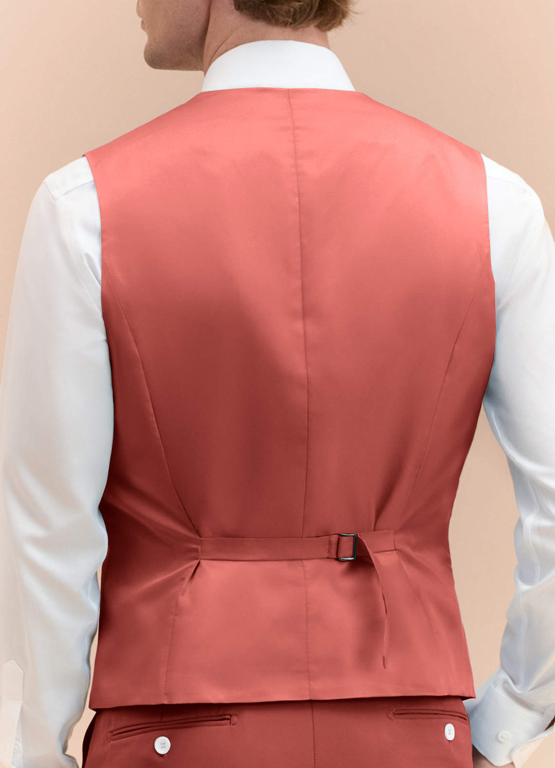 front James Terracotta Gilet de costume
