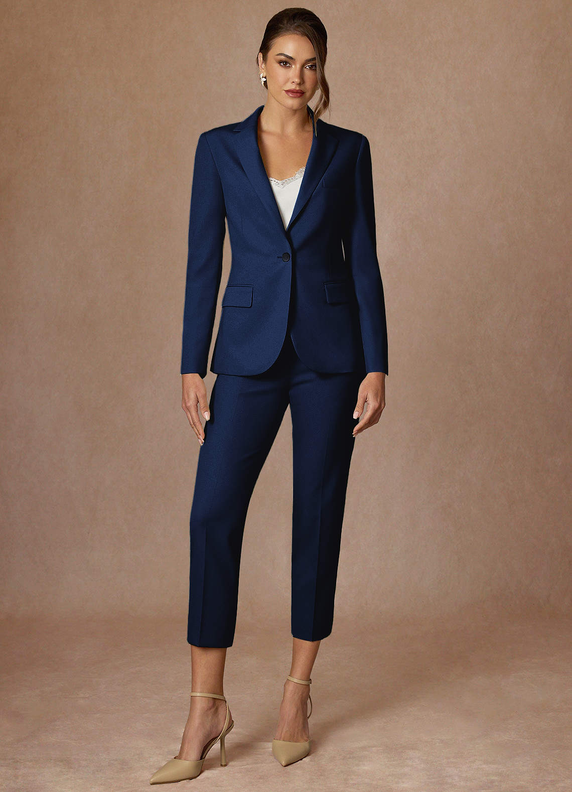front Kennedy Blau Performance-Blazer mit raffiniertem Webmuster