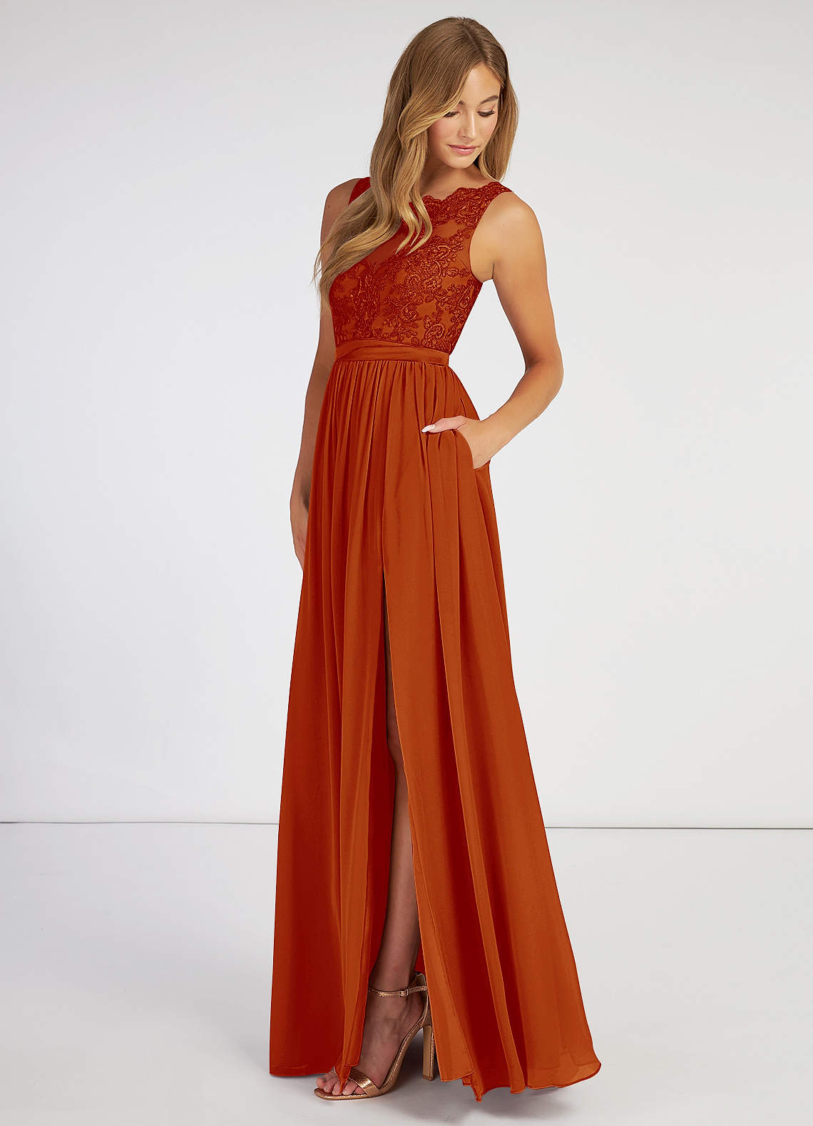 Azazie Elly Paprika Bridesmaid Dresses Azazie
