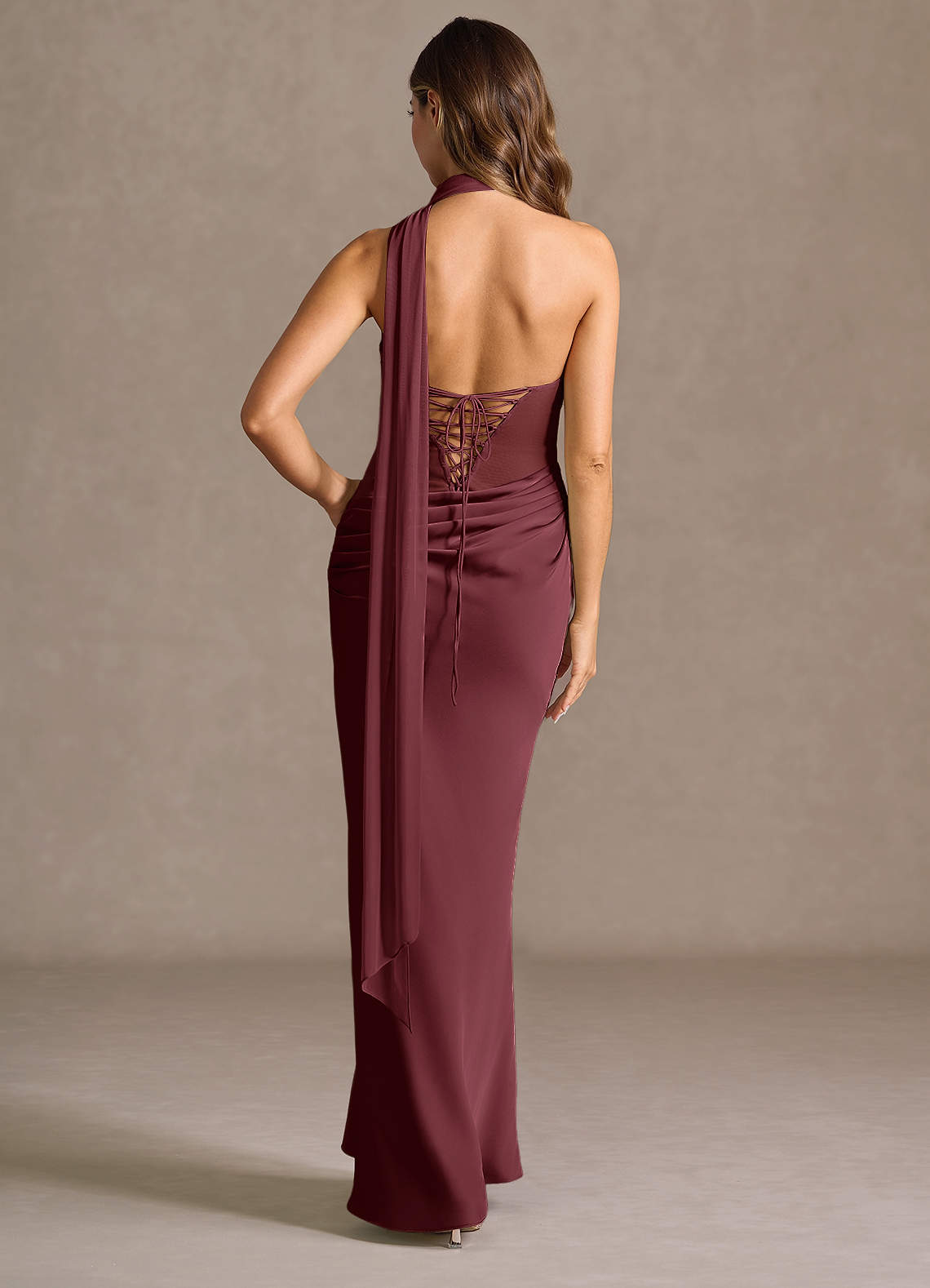 Leonore Wine Maxi Dress | Azazie Leonore Wine Maxi Dress | Azazie