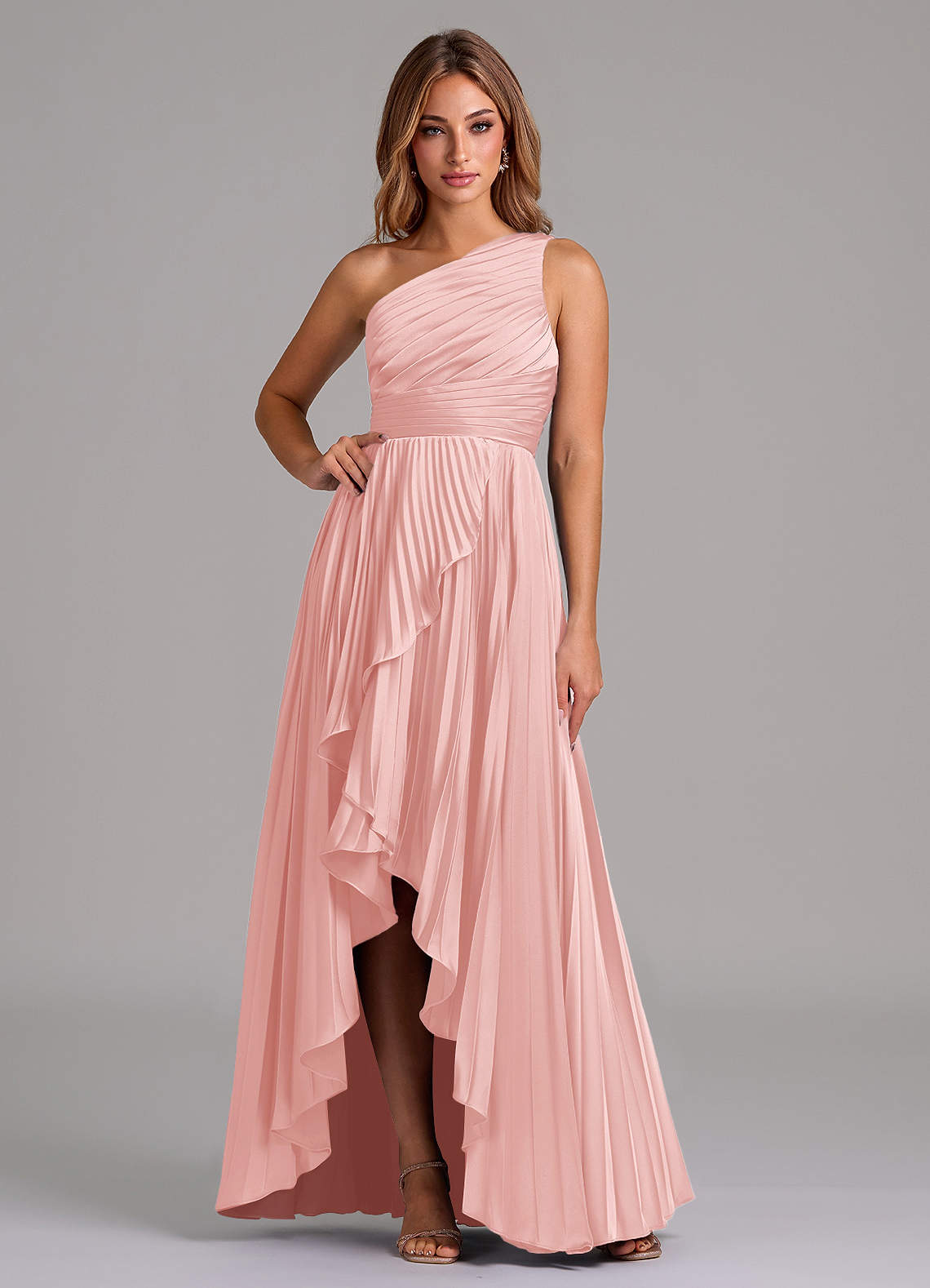 Azazie Lyrica Ready to Ship Emerald Stretch Satin Bridesmaid