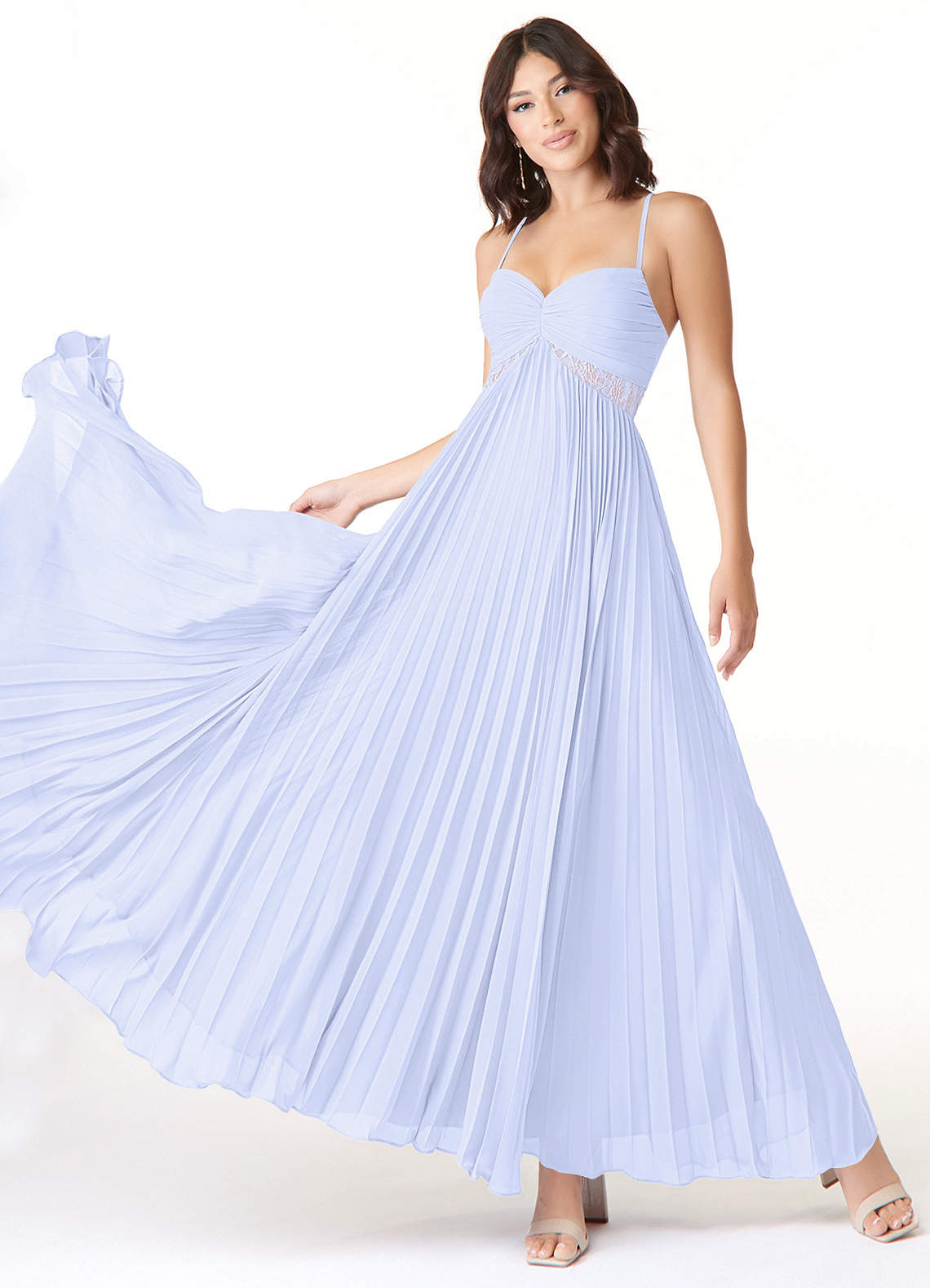 Azazie Devyn Bridesmaid Dresses Lavender A-Line Corset Chiffon Dress image1