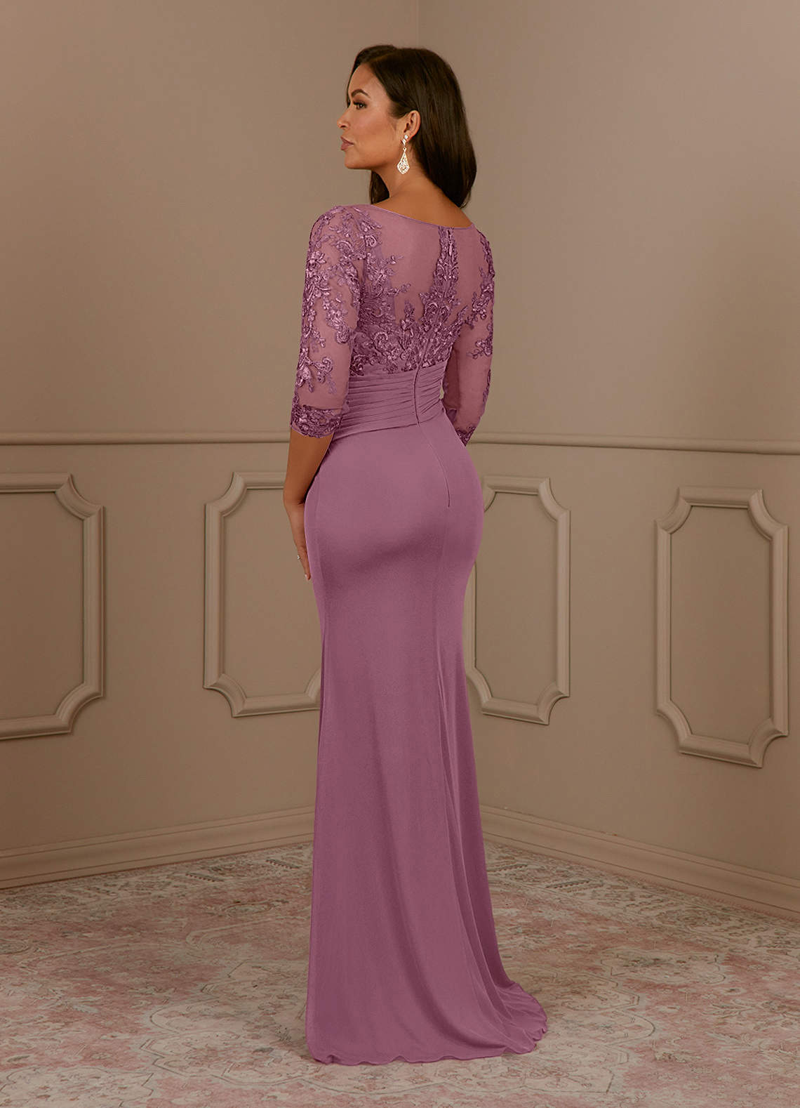 yellow lace wedding dress Mermaid Open Back Lace Yellow Prom Dress – FancyVestido main image 0