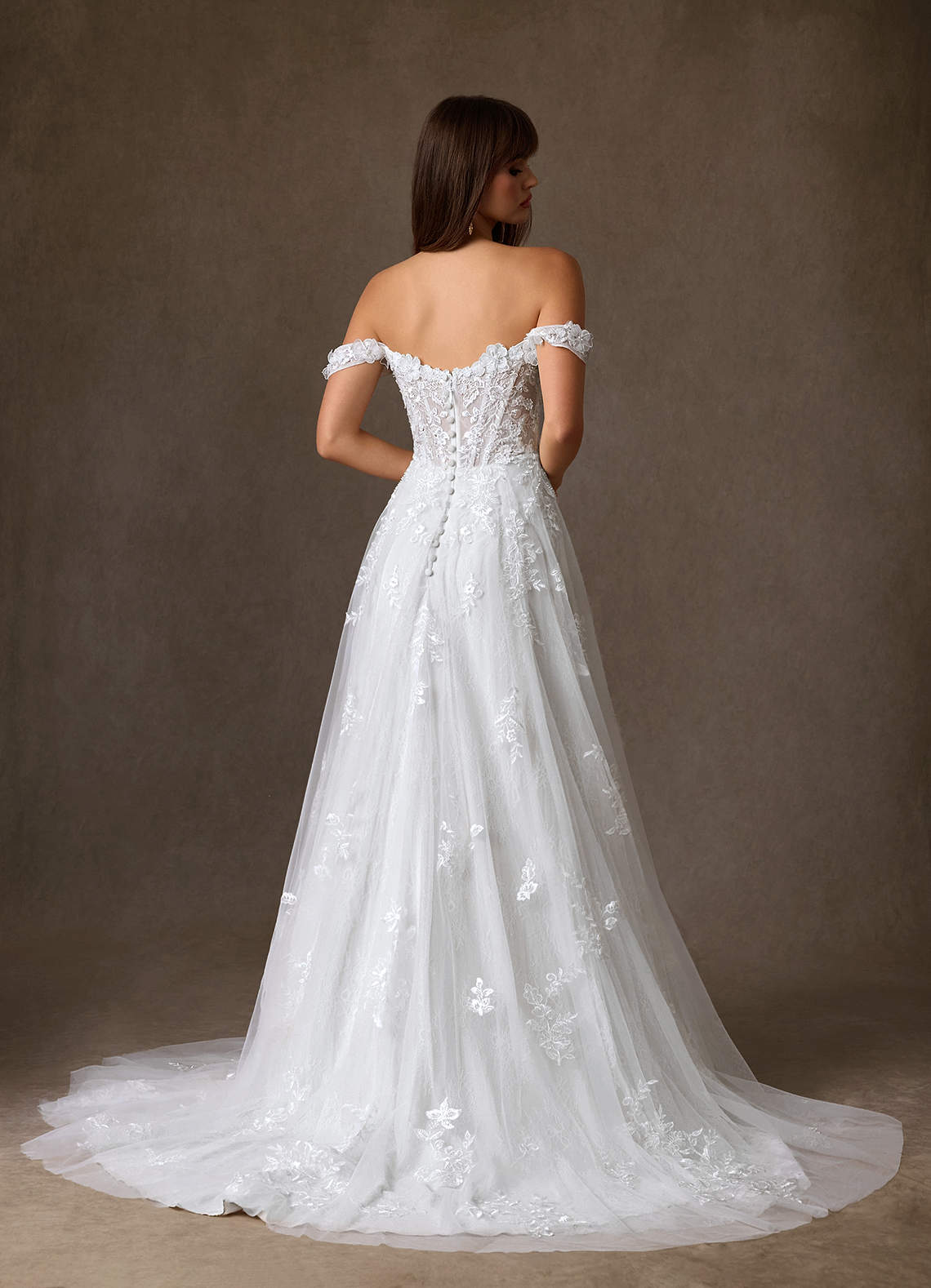 Azazie 2026 A-Line Sexy White Sparkly Wedding Dress Beaded Chapel Train Lace Off The Shoulder 3D Florals Azazie 2026 A-Line Sexy White Sparkly Wedding Dress Beaded Chapel Train Lace Off The Shoulder 3D Florals