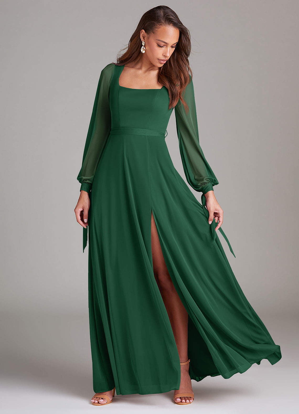 Azazie Leonia Ready to Ship Dark Green Mesh Bridesmaid Dresses | Azazie Azazie Leonia Ready to Ship Dark Green Mesh Bridesmaid Dresses | Azazie