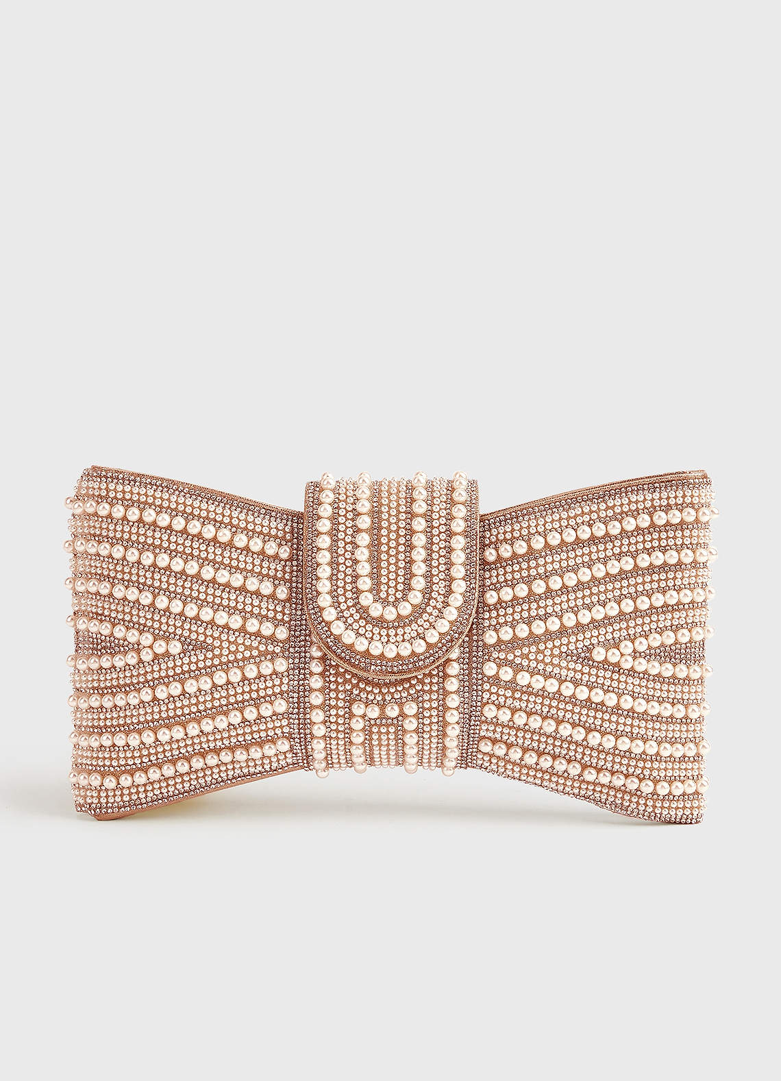 front Beaded Bowtie Clutch