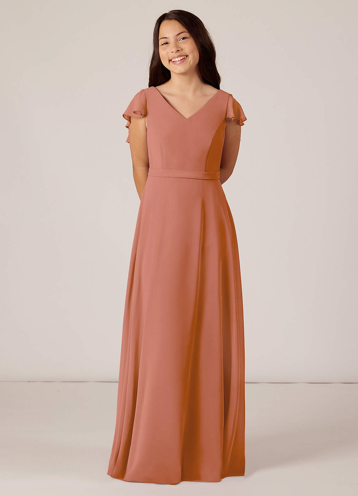 Peach Junior Bridesmaid Dresses