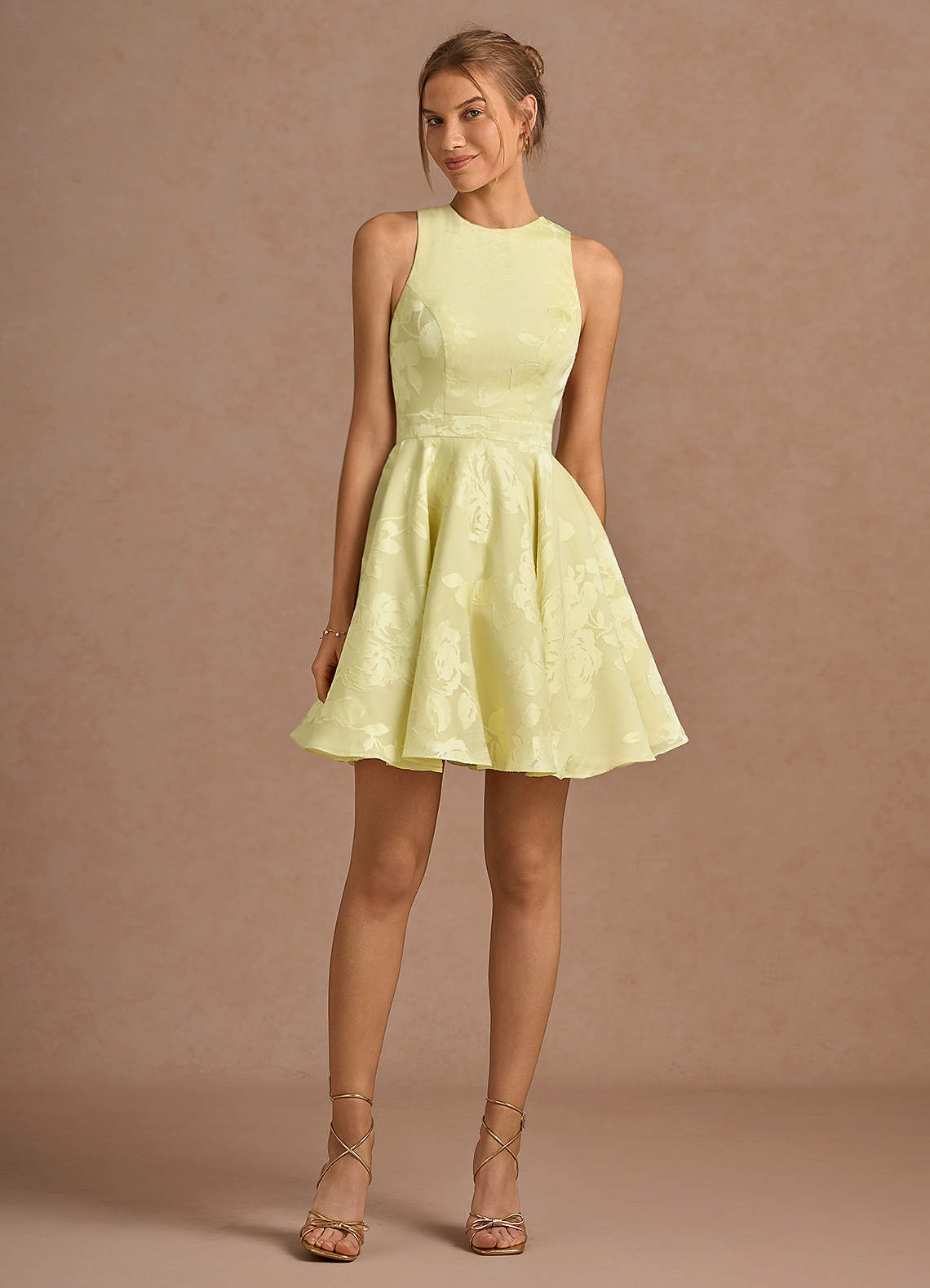 Leontine Butter Yellow Mini Dress image1