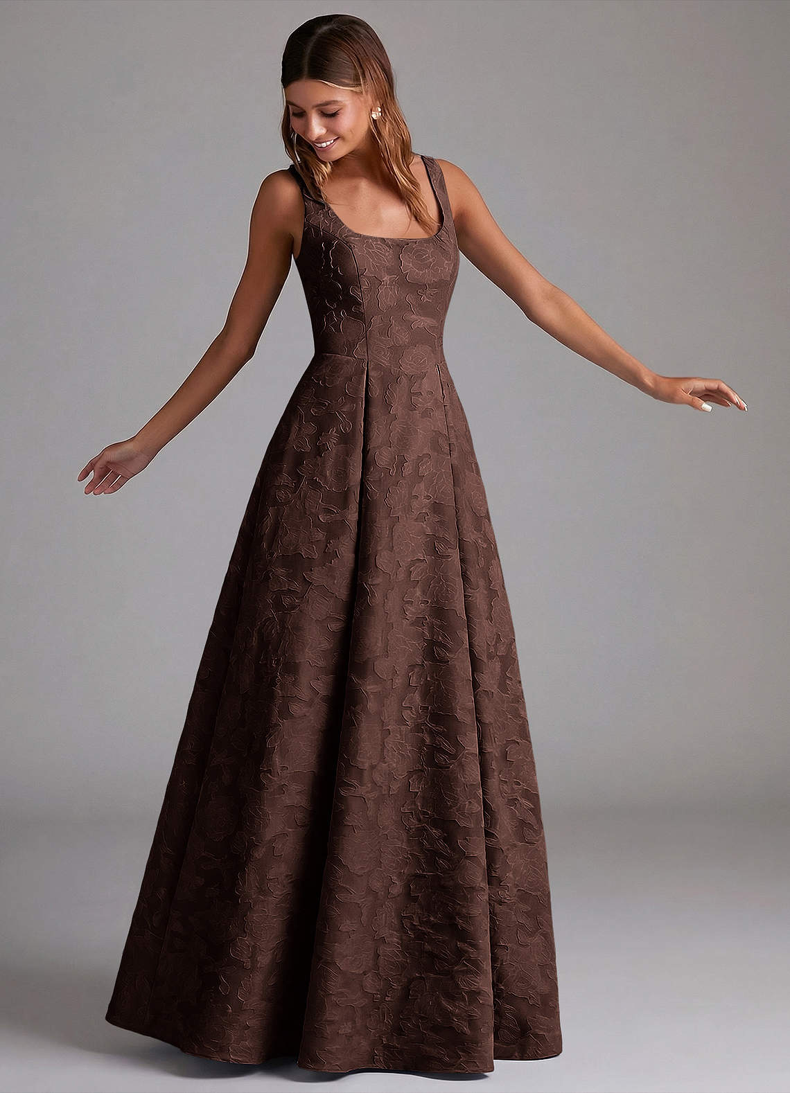 Azazie Amalie Ganache Floral Burnout Bridesmaid Dresses | Azazie