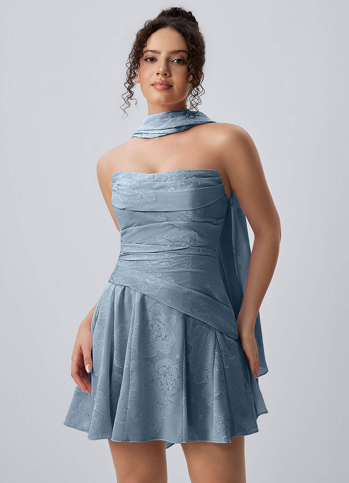 blue mini skater dress NWT Lulus Call to Charms light blue skater mini dress large