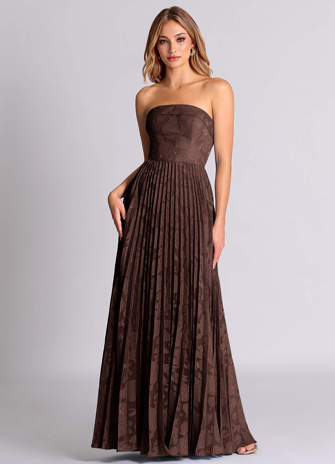 Azazie Mariana Ready to Ship Ganache Floral Burnout Bridesmaid