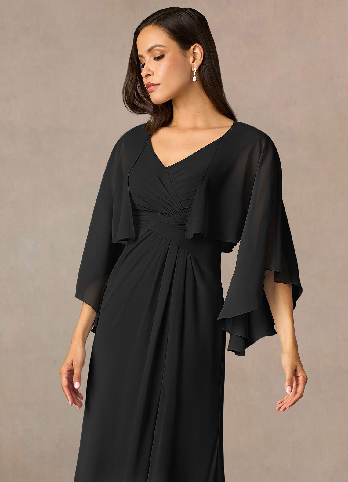 front Azazie Deborah Chiffon Wrap