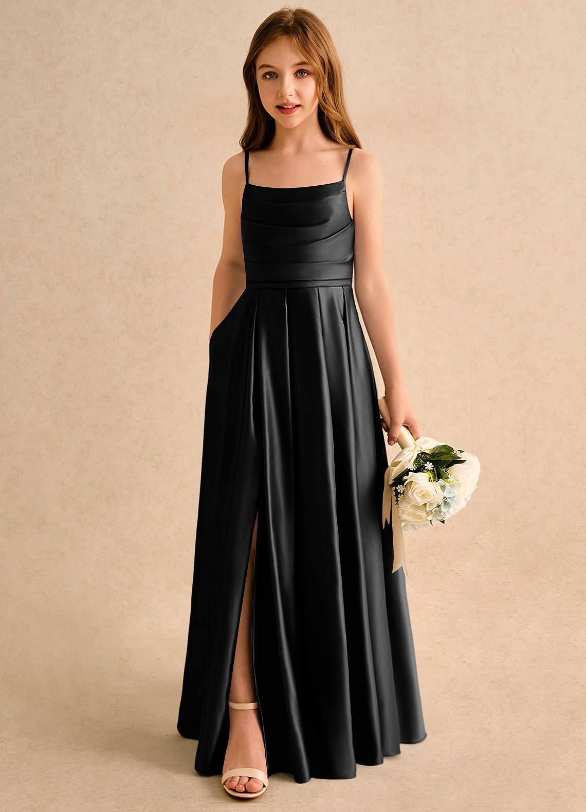 matte black satin dress Black Bridesmaid Dress Matte Satin Size 0X