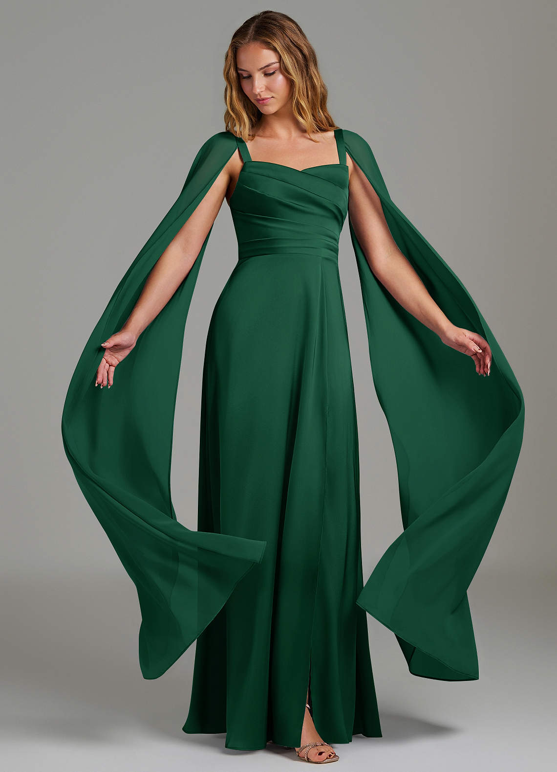 green convertible dress Azazie Niveah Custom-Tutu