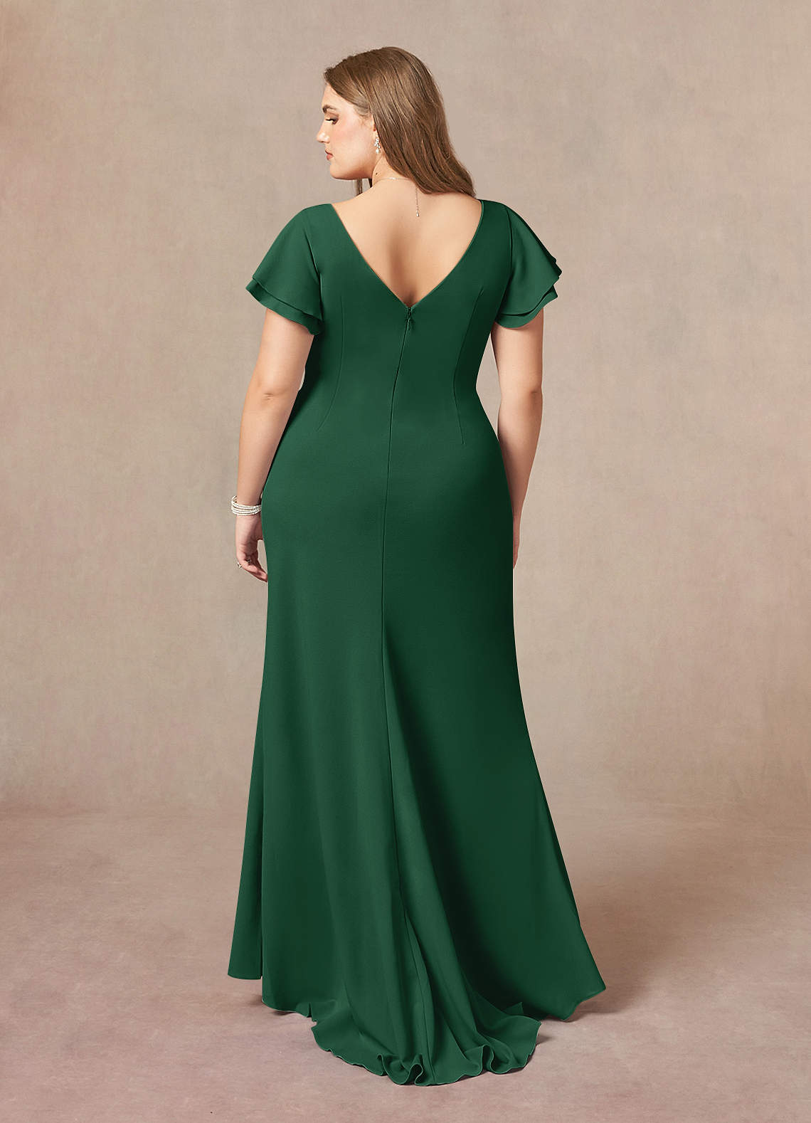 slim fit dress slacks Sample Classic Emerald Carmen Crepe Dress main image 0