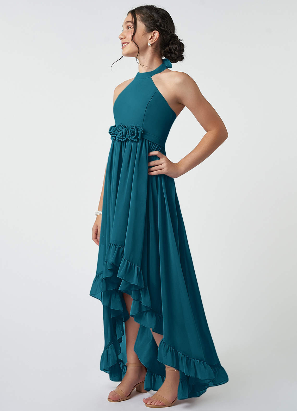 hermione bridesmaid dress Burgundy heart-shaped ruched corset dress main image 1