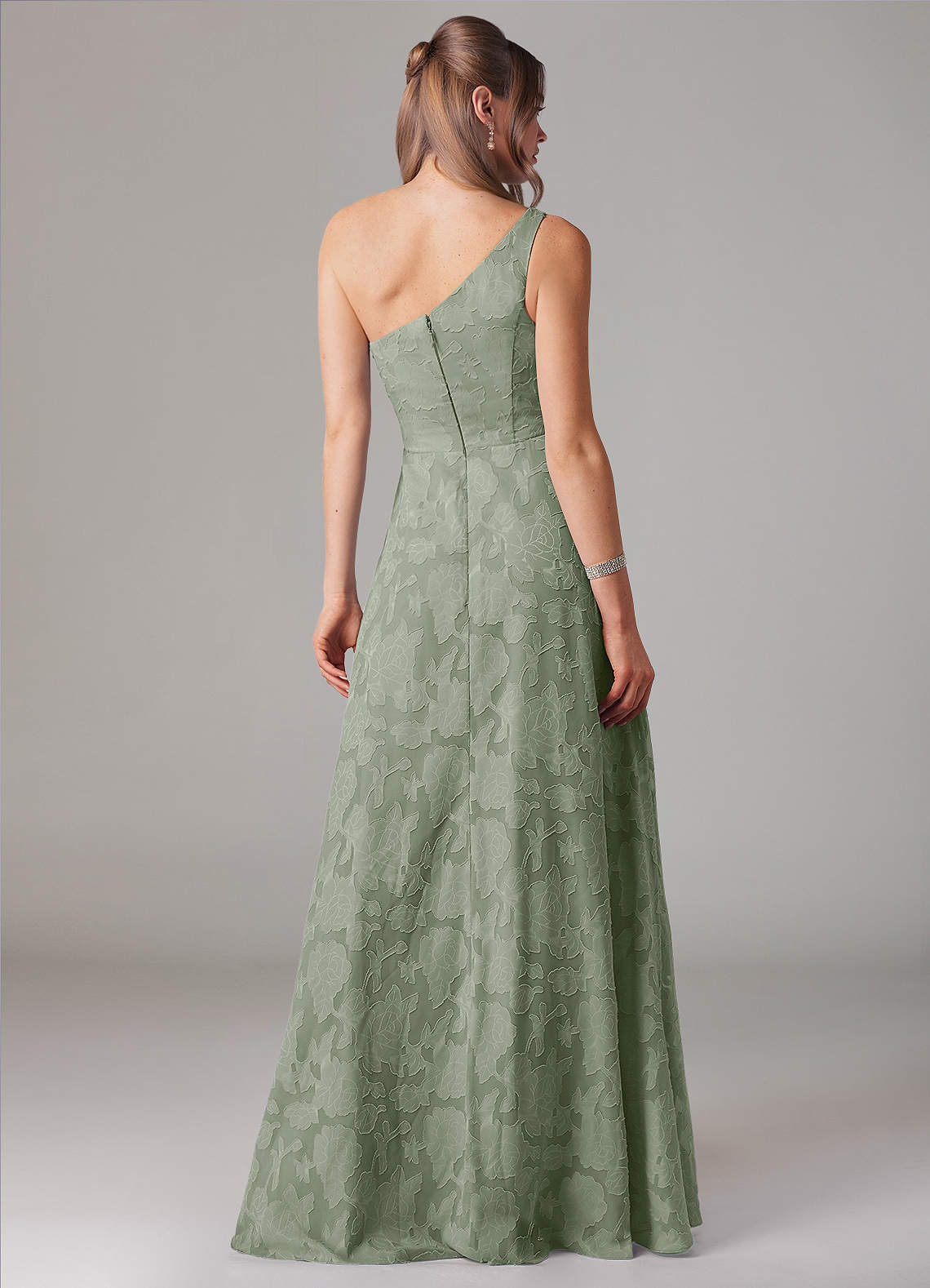 Azazie Ellianna Agave Floral Burnout Bridesmaid Dresses | Azazie