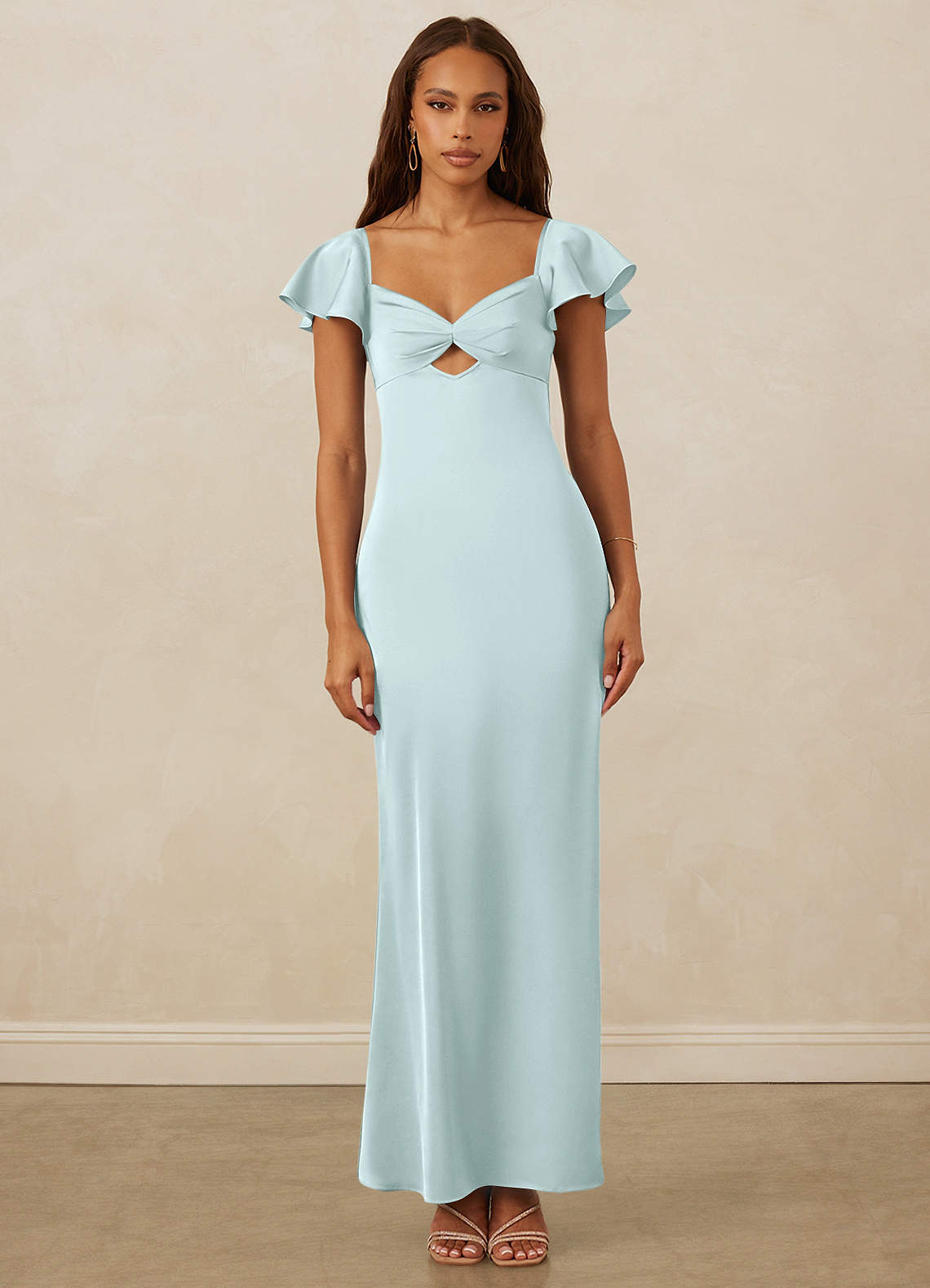 Christian Siriano Bridal for Azazie 1005 Bridesmaid Dresses Sea Glass Sheath Sweetheart Neckline Stretch Satin Dress image1