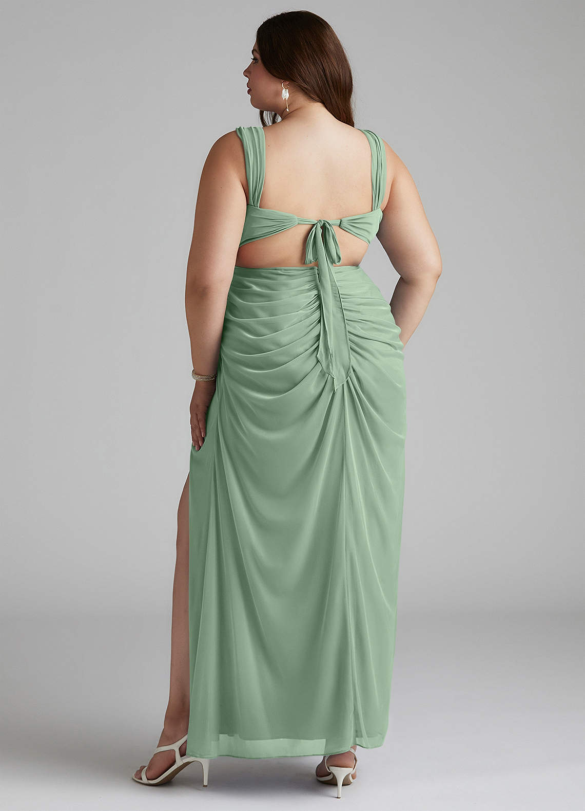 Azazie Jesaphine Suknie dla druhen Osłona Ukłon Siatka Do ziemi Sukienka image9