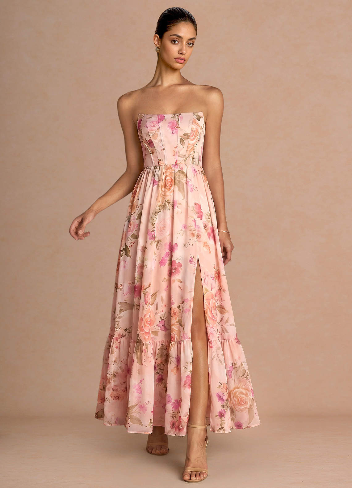 Liorah Abstract Bouquet Floral Maxi Dress image2