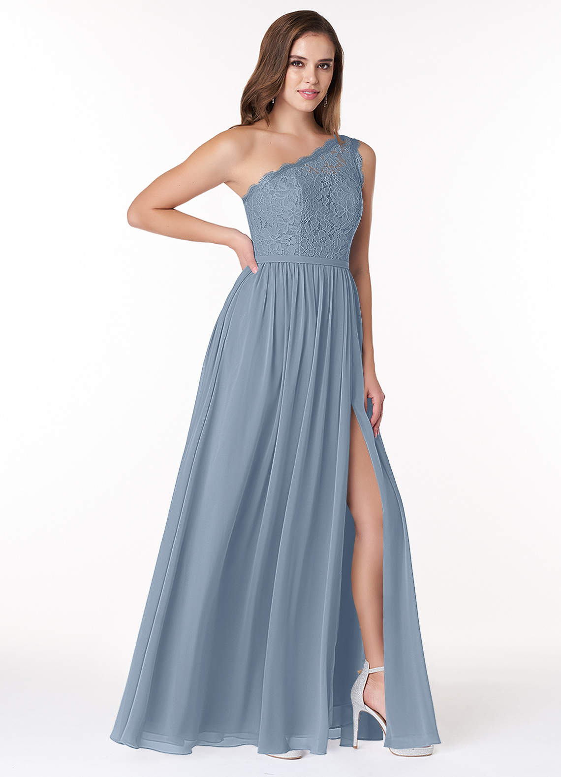 Azazie Demi Ready to Ship Dusty Blue Chiffon Bridesmaid Dresses | Azazie CA Azazie Demi Ready to Ship Dusty Blue Chiffon Bridesmaid Dresses | Azazie CA