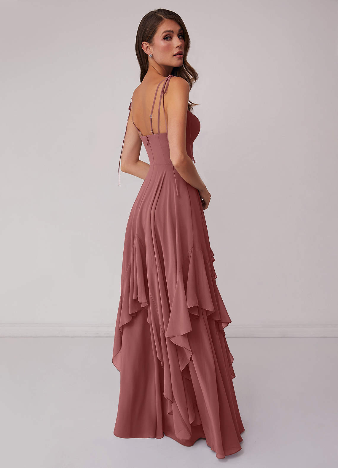 Barbie ♥ Azazie Bridesmaid Dresses Amethyst A-Line Bow Chiffon Dress image1