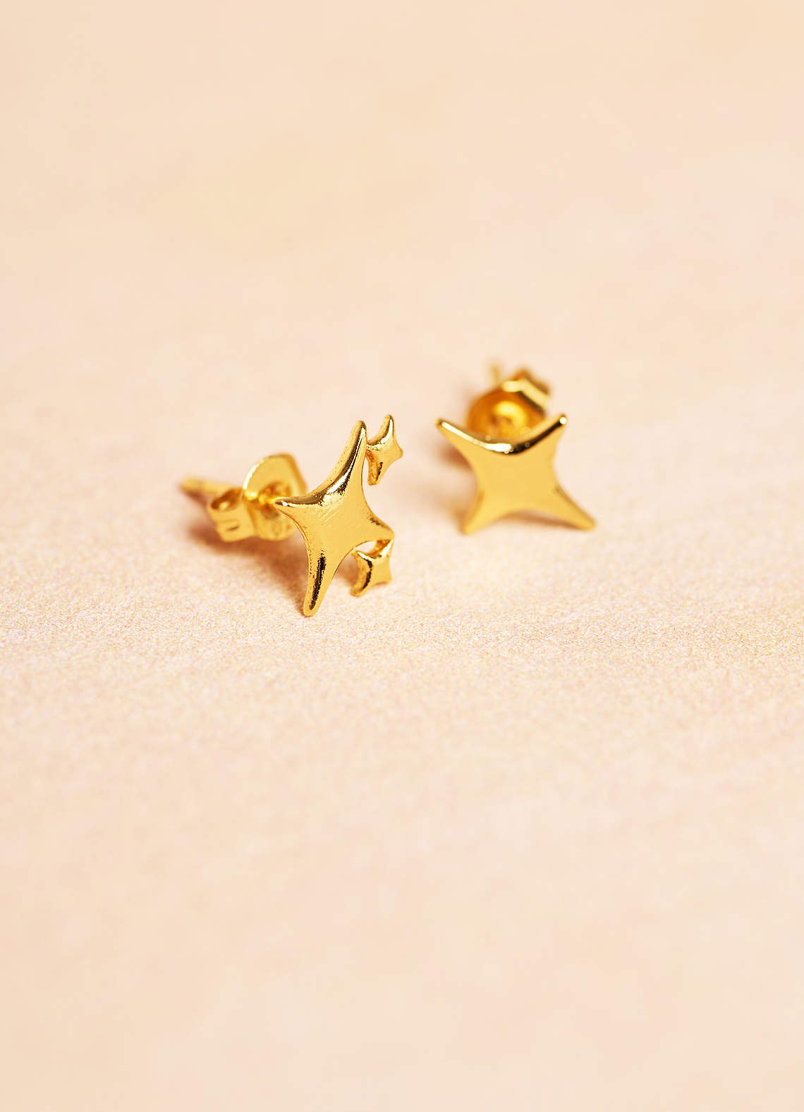 front Star Stud Earrings