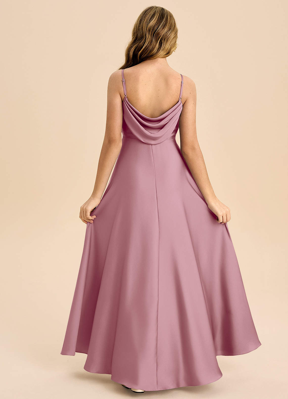 Vintage Wedding Tea Length High And Low Bridesmaid Dresses Azazie Bug Junior  Bridesmaid Dress In Vintage