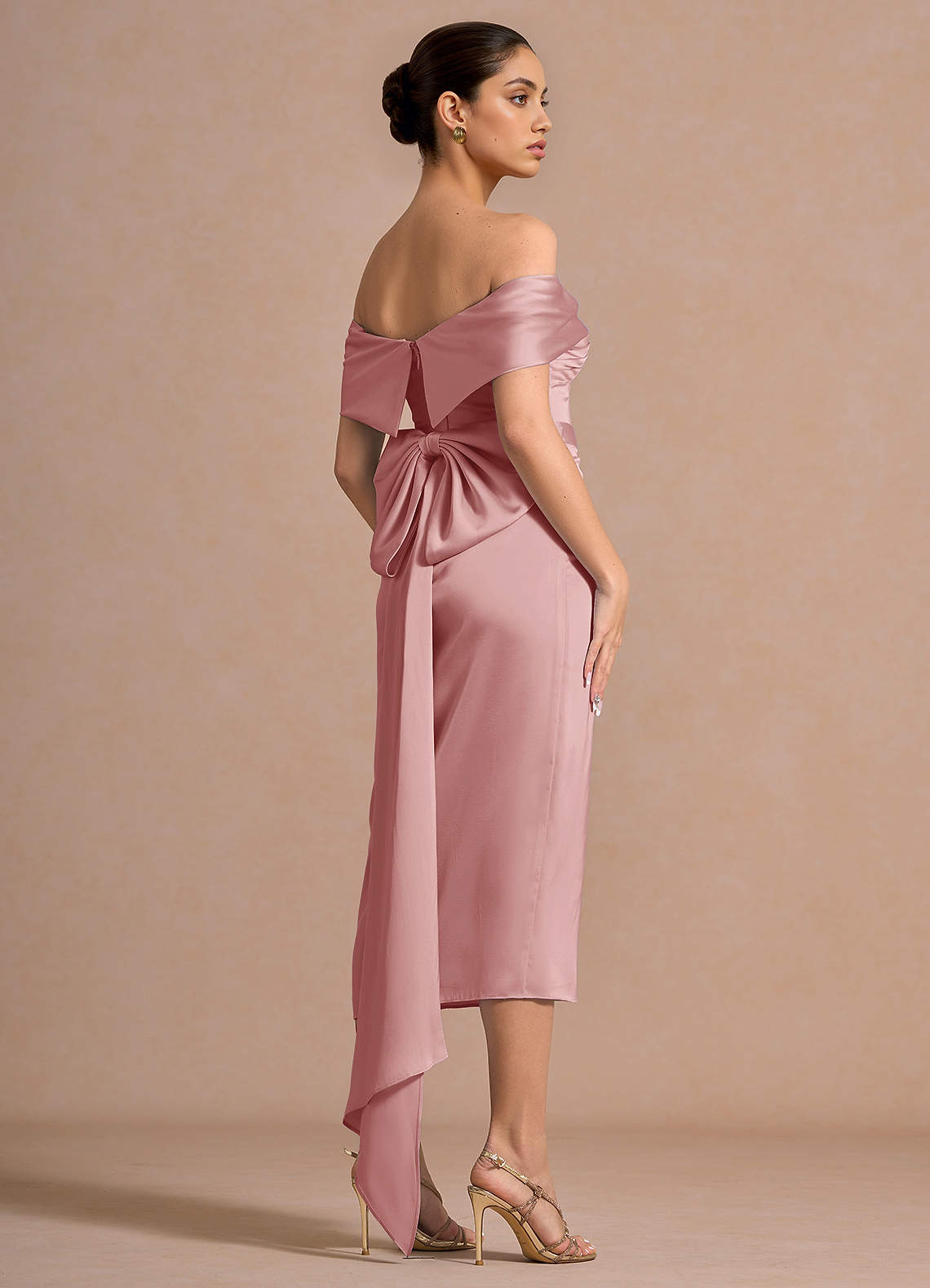 Andrea Light Pink Midi Dress