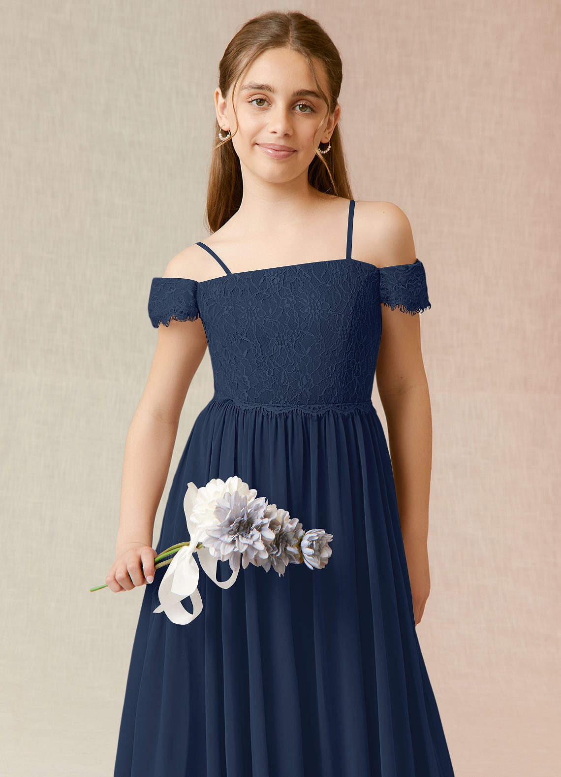 Navy blue on sale junior bridesmaid dresses