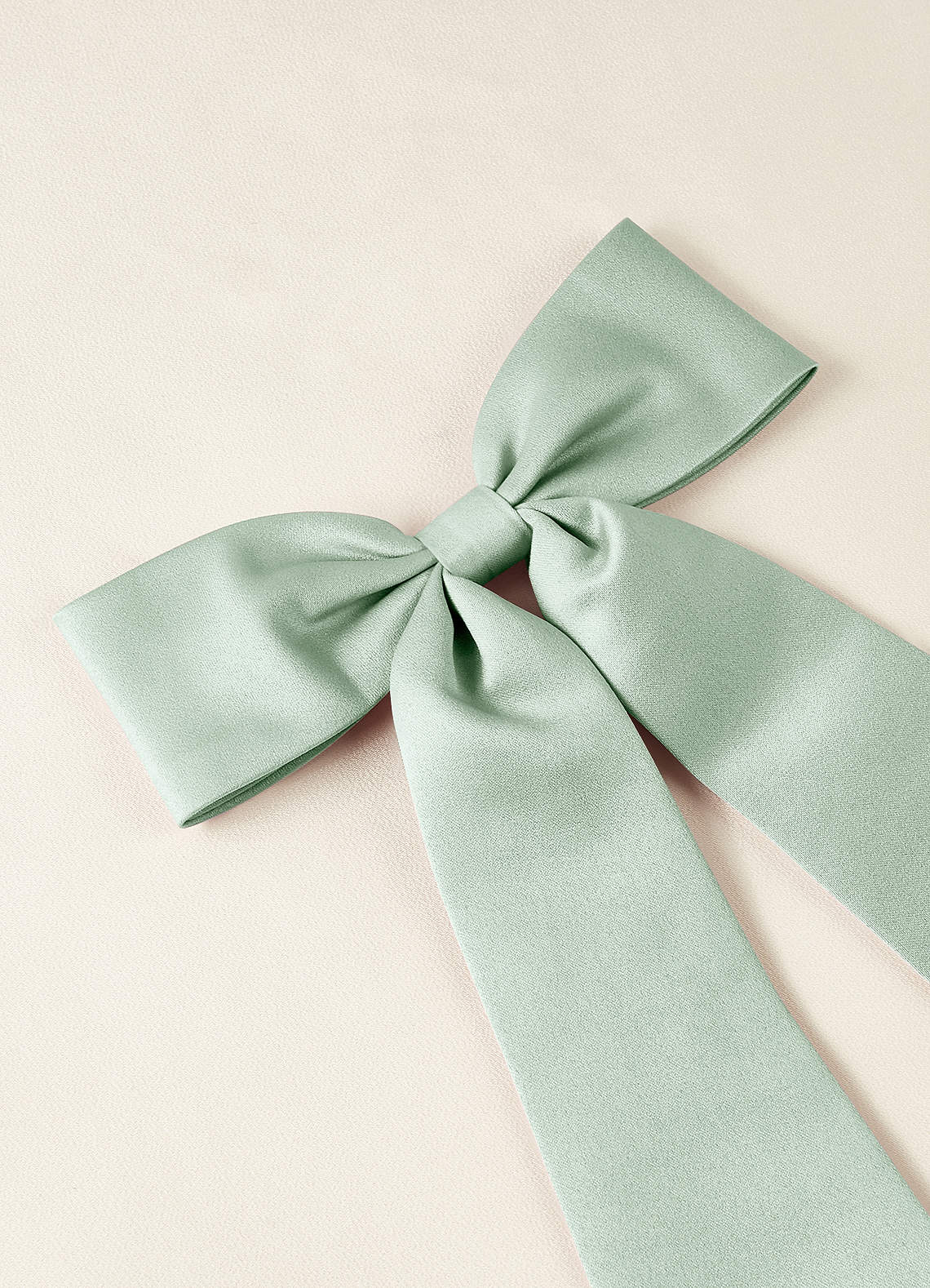 front Matching Color Matte Satin Bow Hair Tie Set