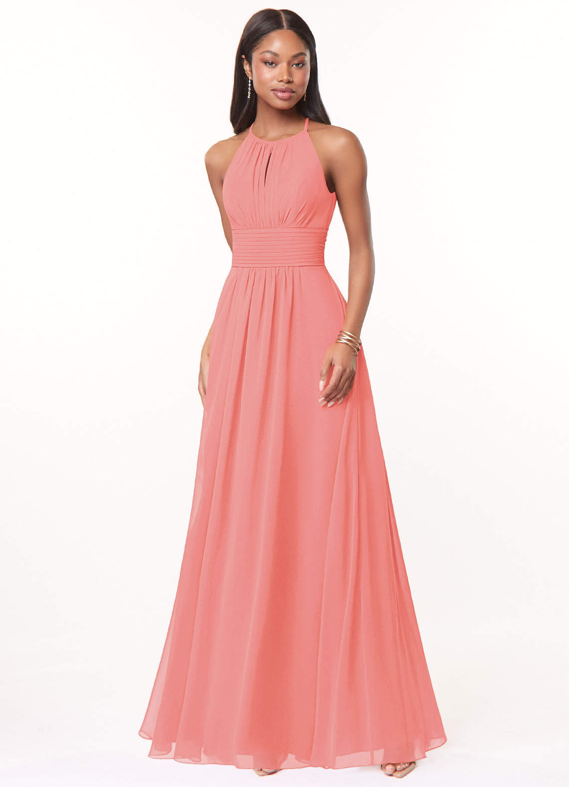 Azazie Bonnie Coral Bridesmaid Dresses Azazie DE