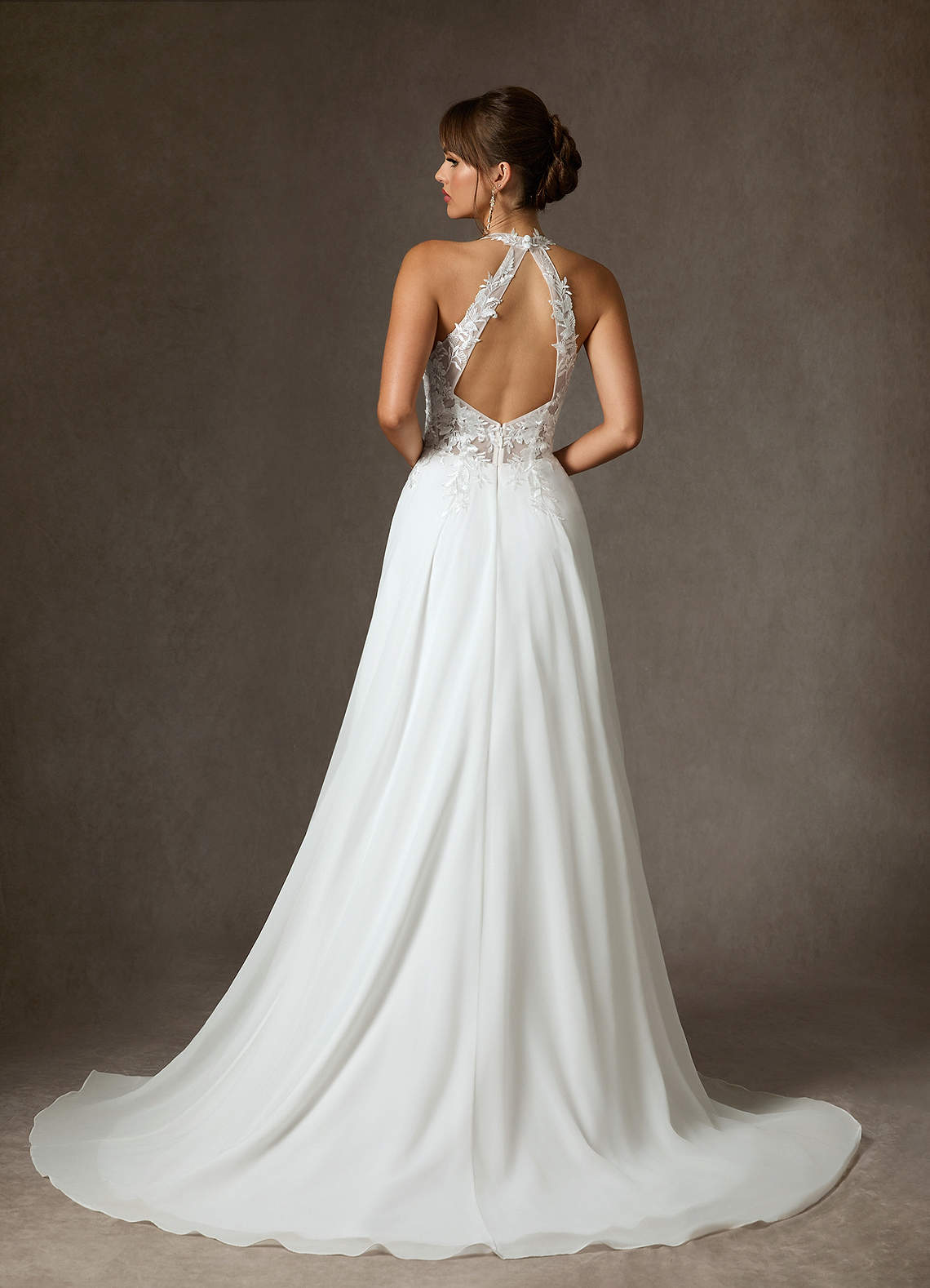 Azazie Sonja Wedding Dresses Diamond White A-Line Lace Dress image6