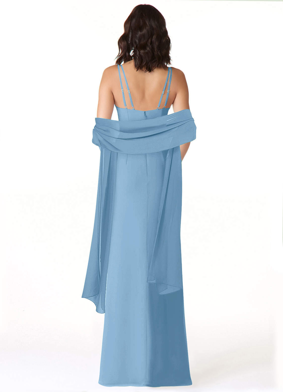 front Azazie Matching Color Chiffon Shawl
