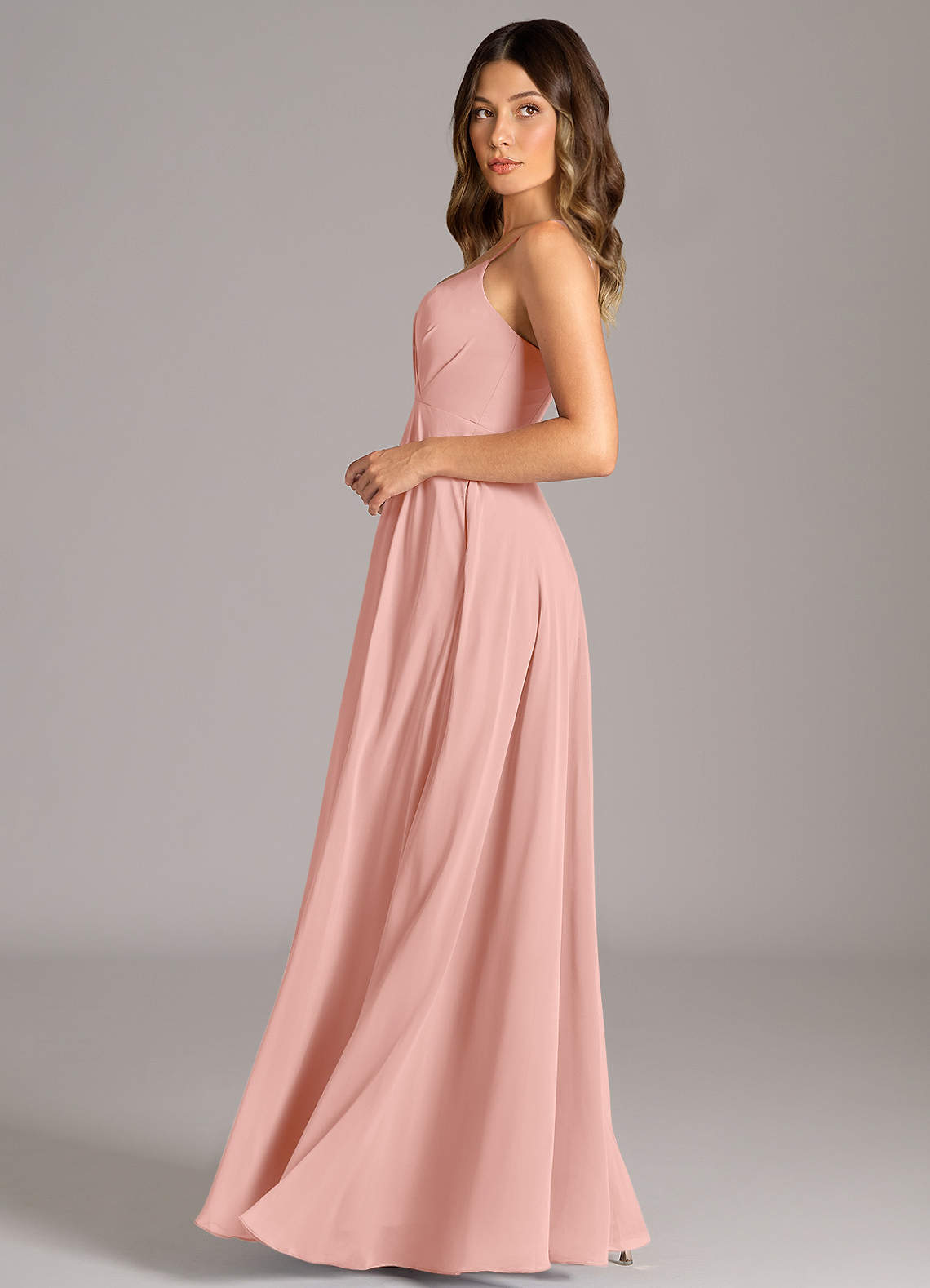 Pink Satin Maxi Dress Blush Flowy Bridesmaid Dresses Pink Open Back A-Line Bridesmaid Dress With Pink Satin Maxi Dress Blush Flowy Bridesmaid Dresses Pink Open Back A-Line Bridesmaid Dress With