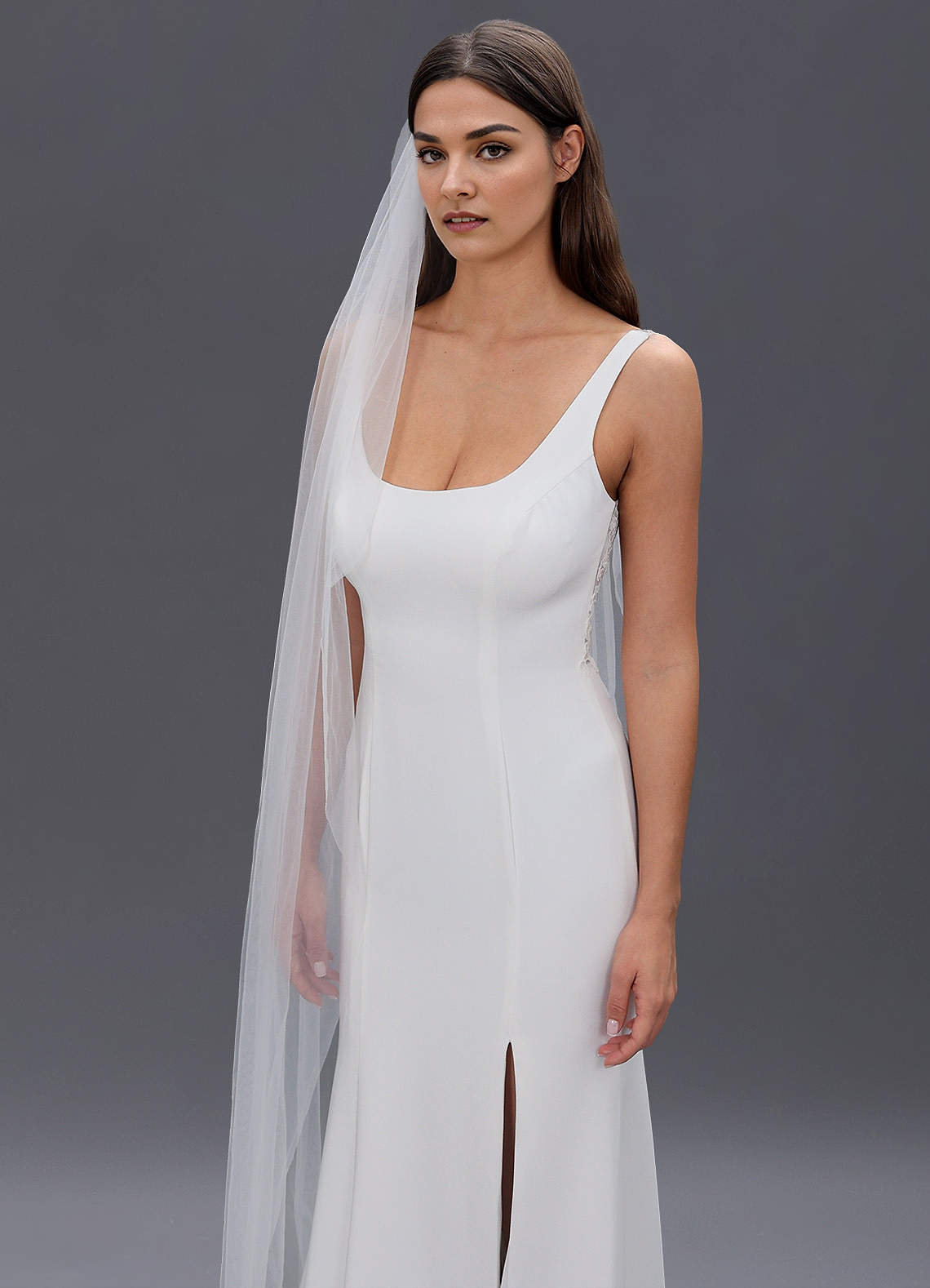 front Talia Chapel Length Veil