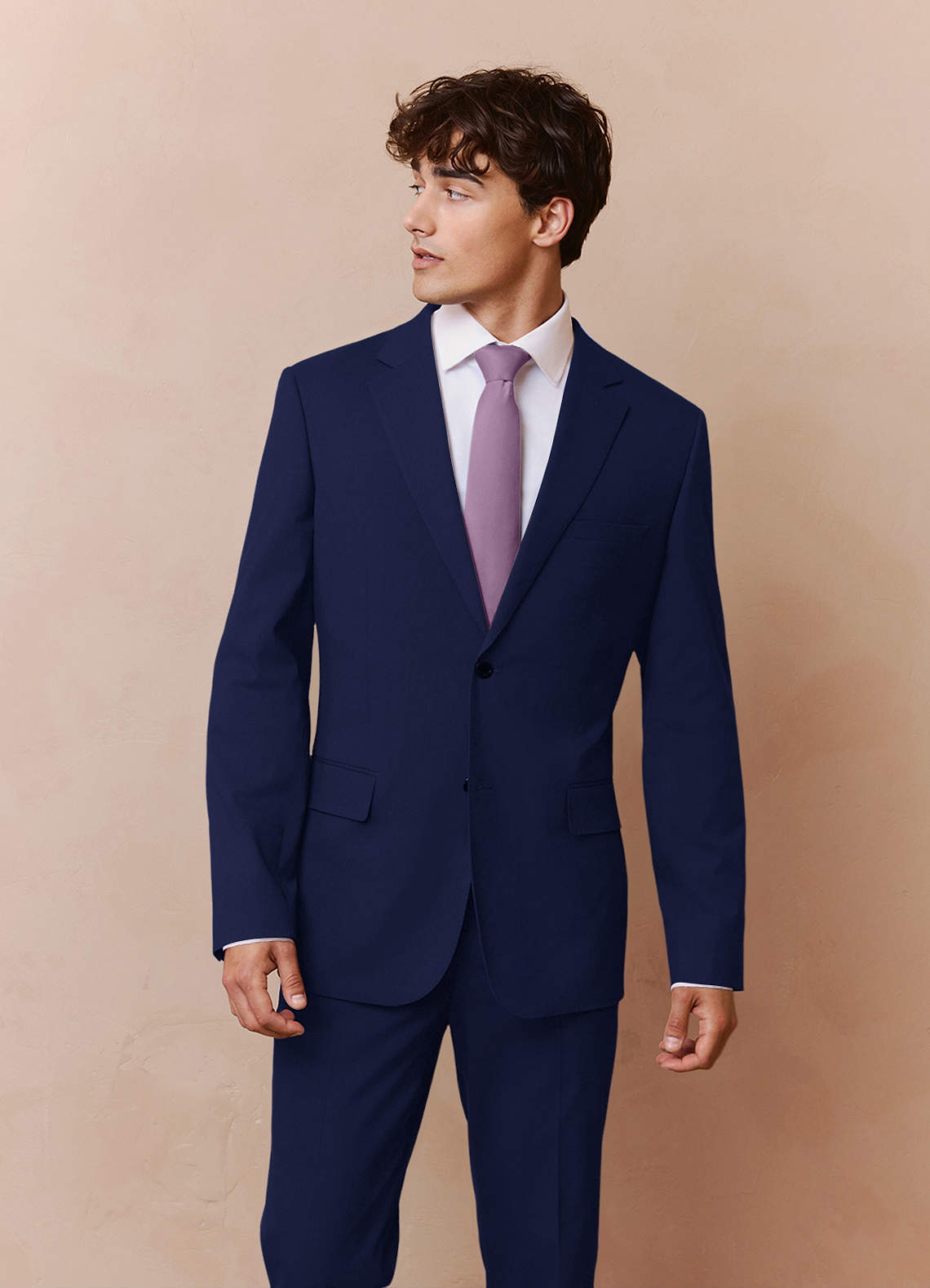 front Savile Blue Wool Blend Suit