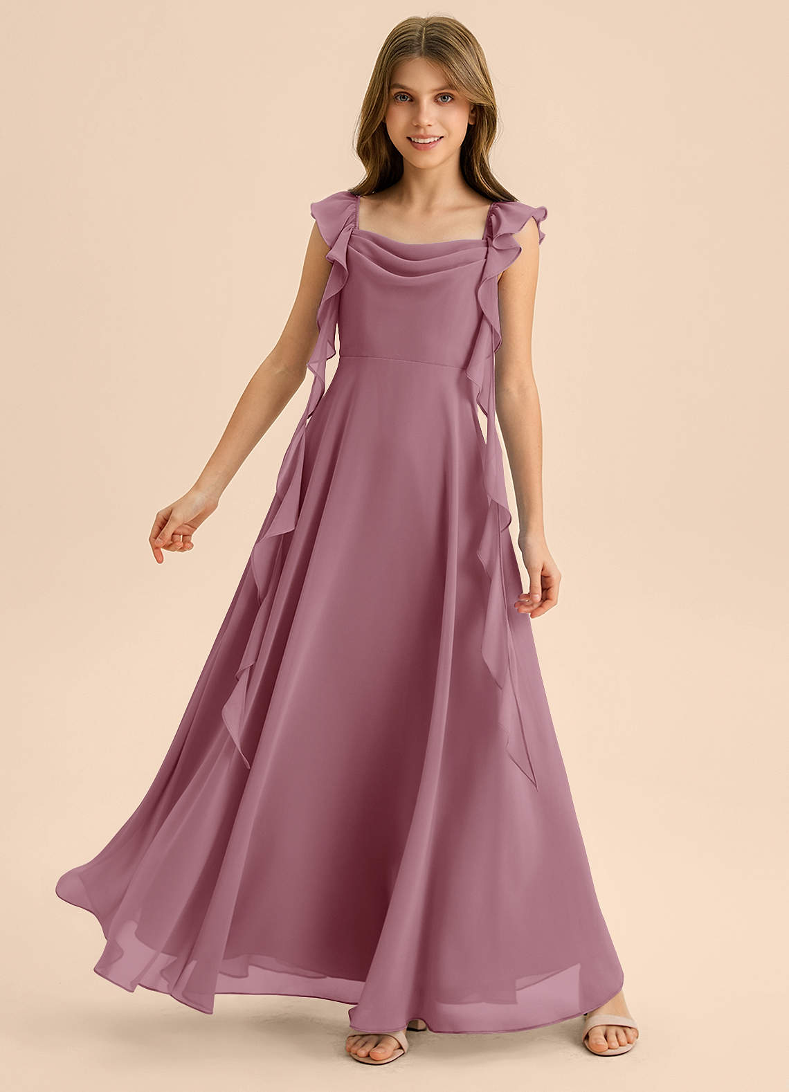 vintage junior bridesmaid dresses Azazie Carmin She features a square