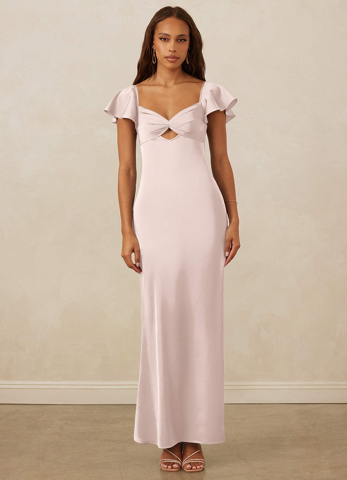 Christian Siriano Bridal for Azazie 1005 Bridesmaid Dresses Blushing Pink Sheath Sweetheart Neckline Stretch Satin Dress image1