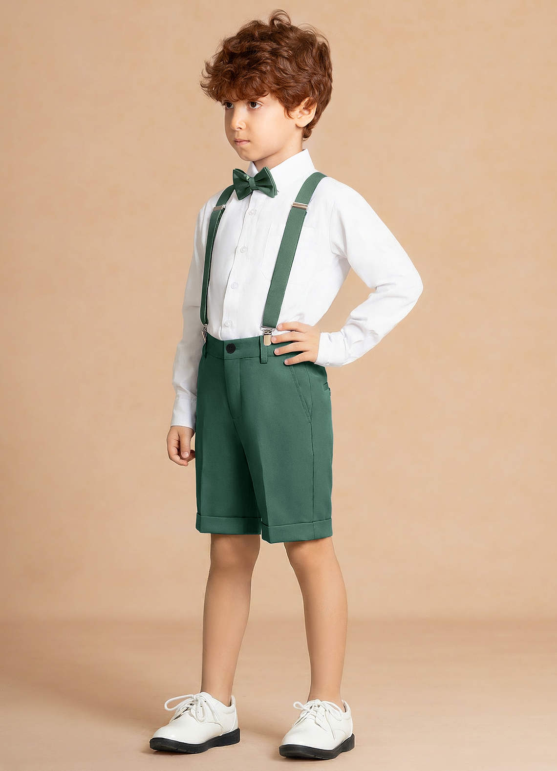 front Finn Eucalyptus Boy 4-Piece Shorts Suit