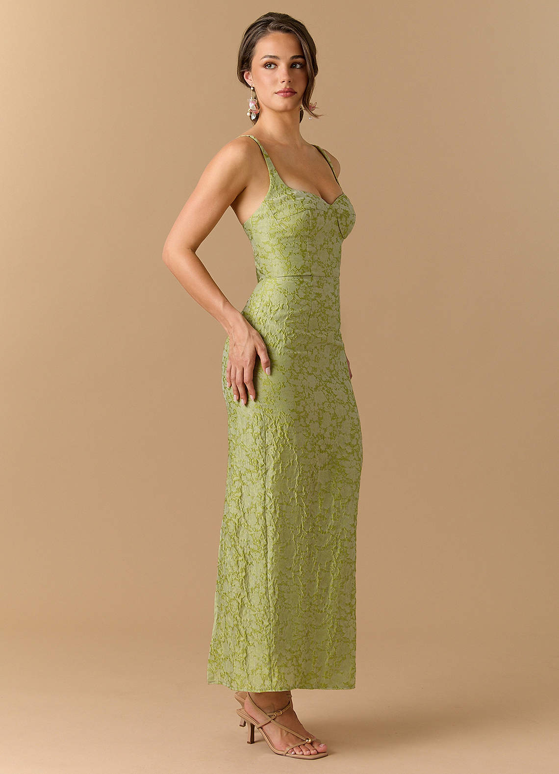 Paulina Light Chartreuse Maxi Dress | Azazie
