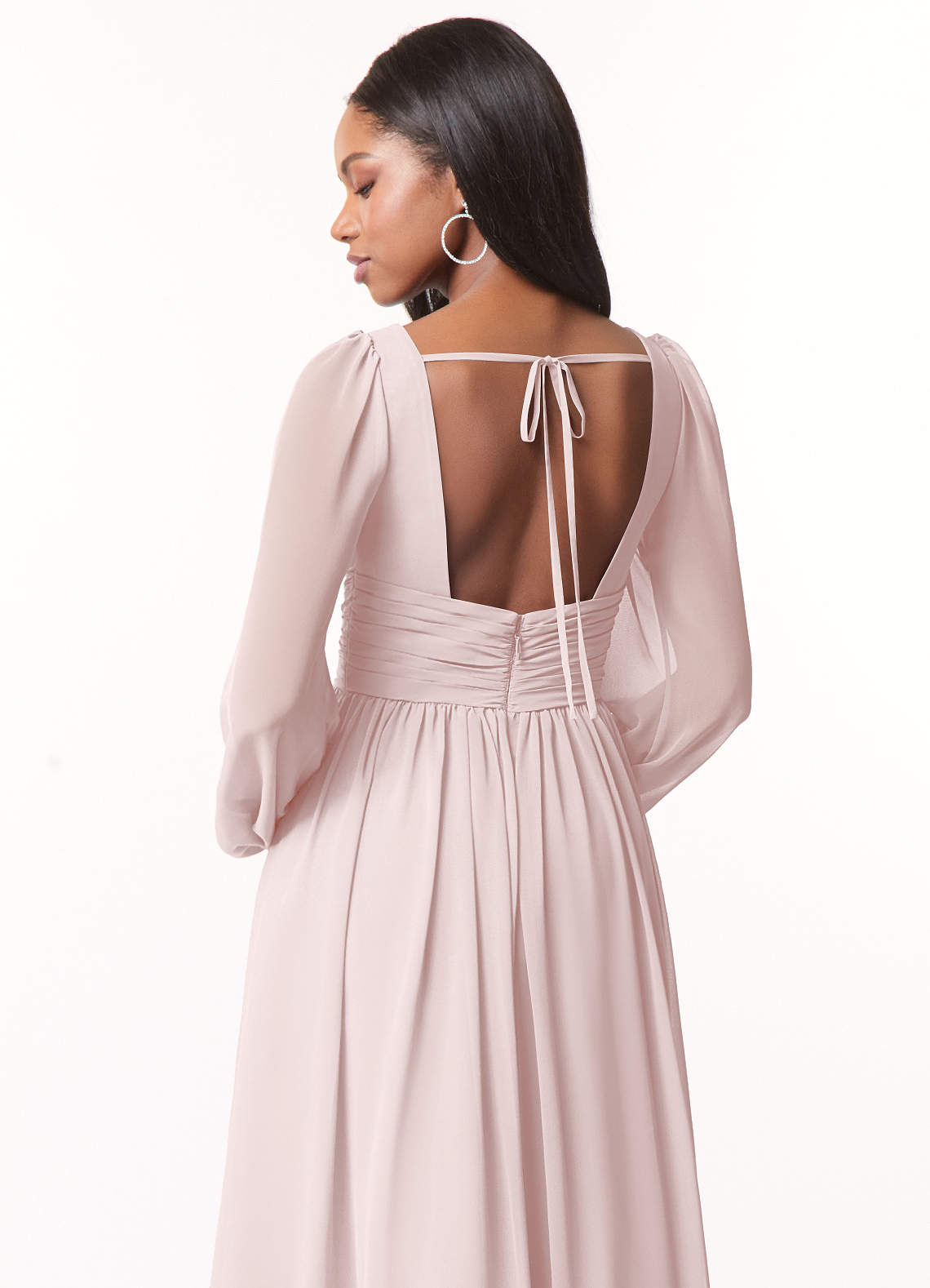 Azazie Norah Blushing Pink Chiffon Bridesmaid Dresses | Azazie