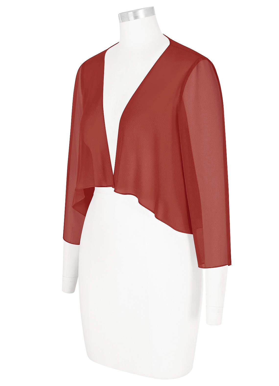 front Azazie Matching Color Fisher Chiffon Wrap
