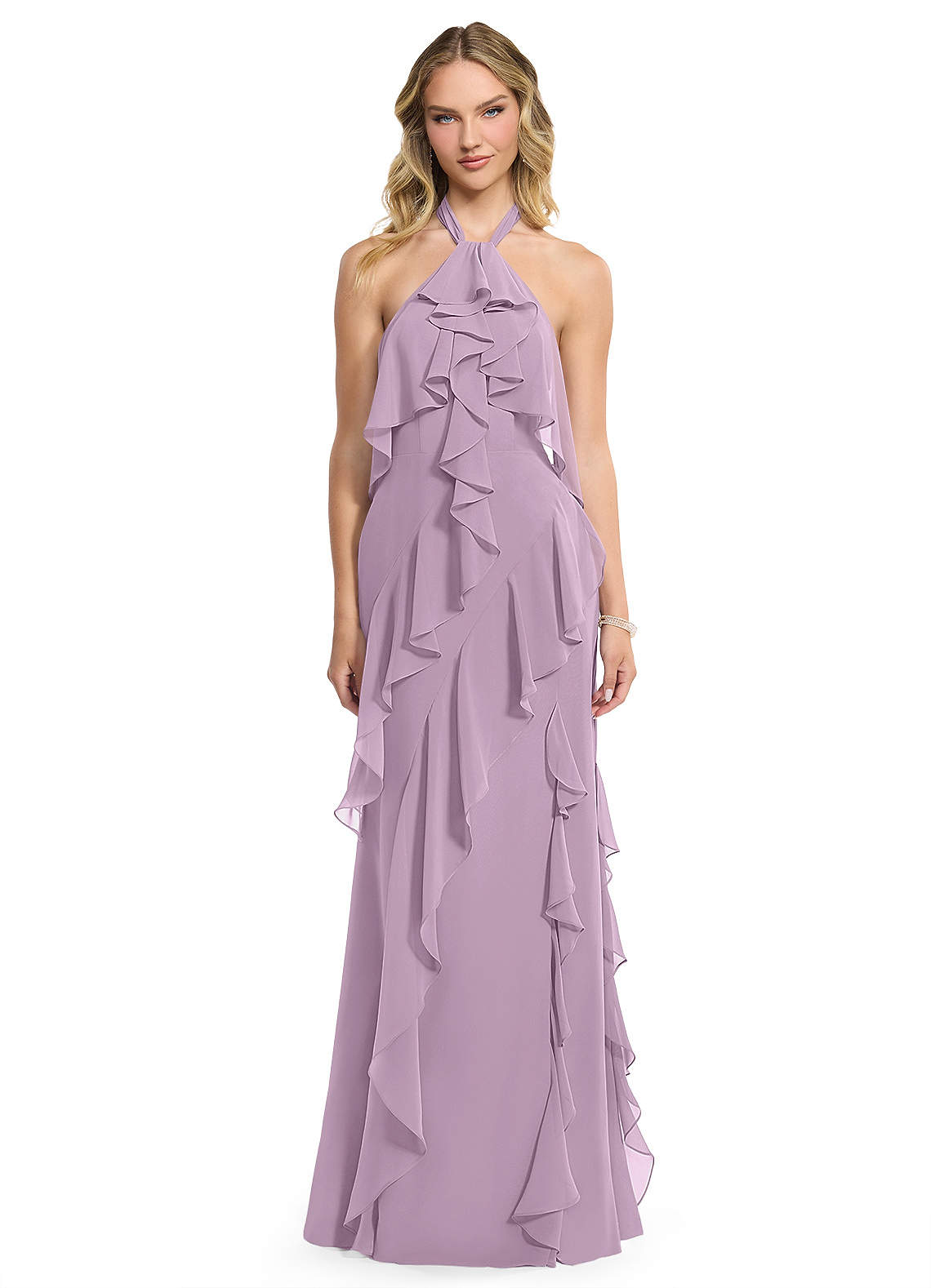 Long A-line Side Slit Purple Chiffon Bridesmaid Dresses Long A-line Side Slit Purple Chiffon Bridesmaid Dresses