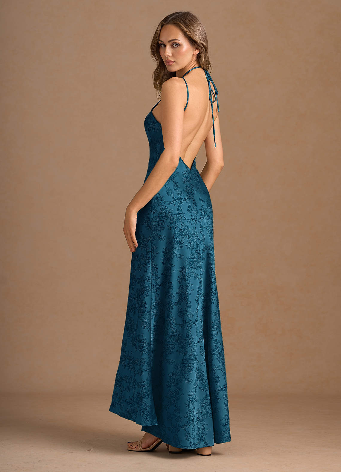 Floriane Navy Black Maxi Dress | Azazie