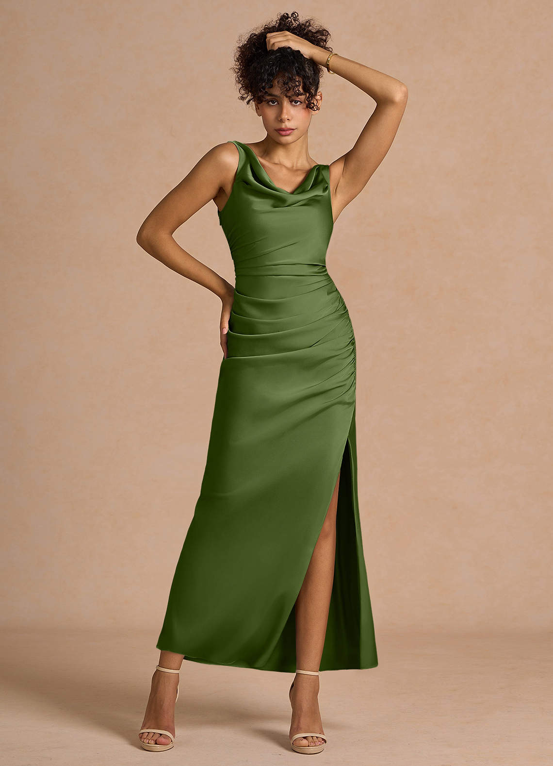 Elise Store Satijnen Groene Jurk Shop Groen Jurkje Shop