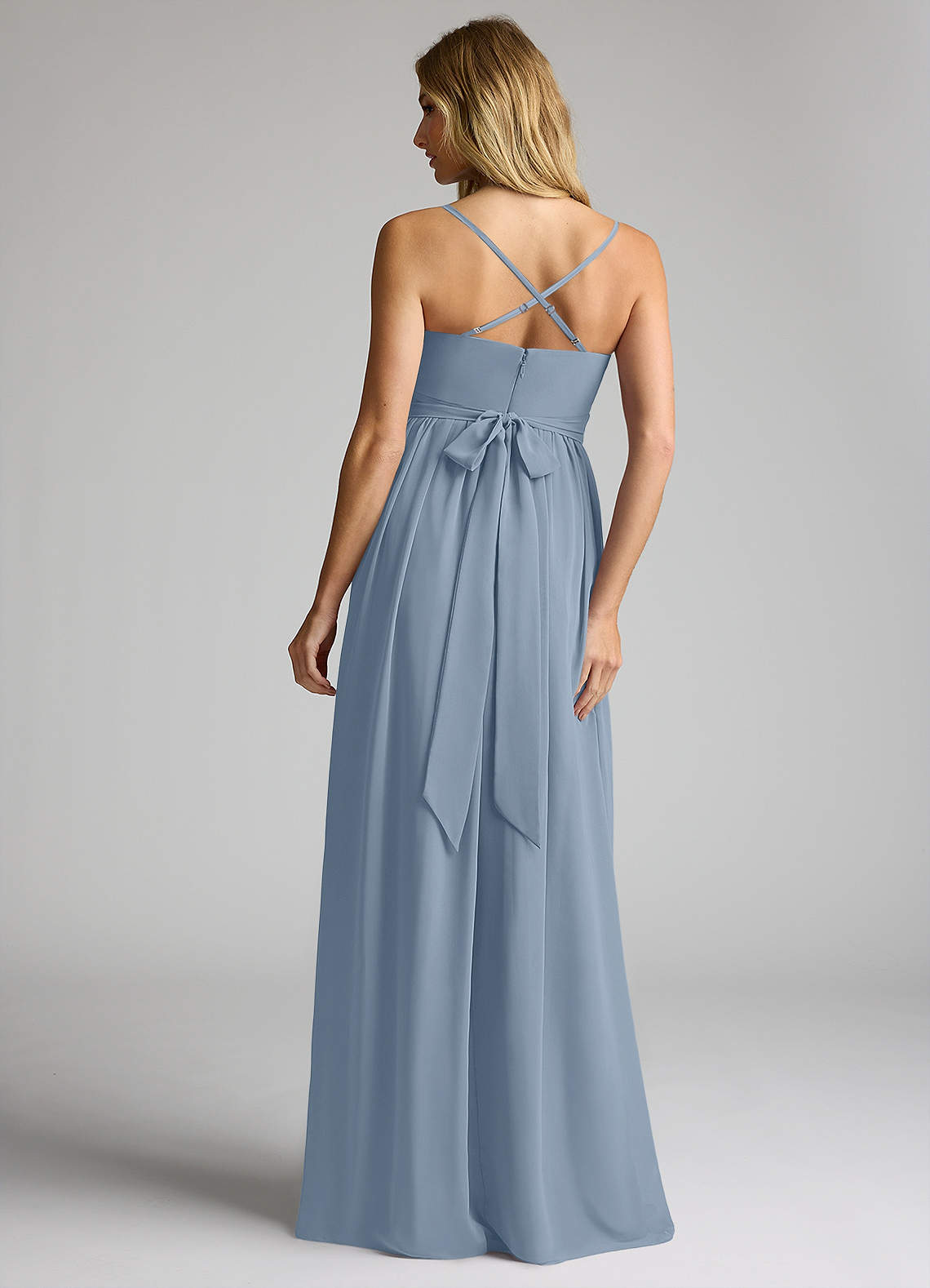 Azazie Llana Vestidos de dama de honra para maternidade Vestido Linha A Comprimento do chão Chiffon image1